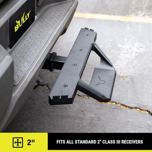 Bully Black 2" Class III Trailer Towing Hitch Step, Black Powder-Coated Cast Aluminum, 23" Wide in Kuwait