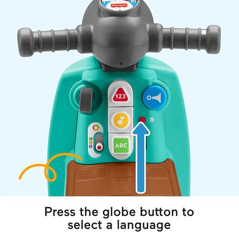 Fisher-Price Toddler Ride-On Toy Laugh & Learn Smart Stages Cruise Along Scooter with Lights Music & Learning for Infants Ages 1+ Years (Amazon Exclusive) in Saudi Arabia