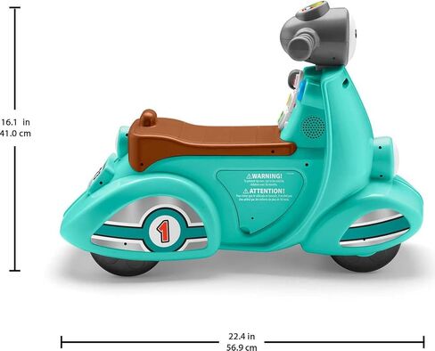 Fisher-Price Toddler Ride-On Toy Laugh & Learn Smart Stages Cruise Along Scooter with Lights Music & Learning for Infants Ages 1+ Years (Amazon Exclusive) in Saudi Arabia