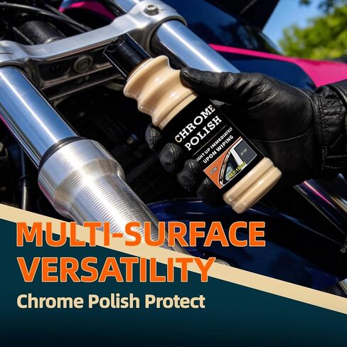 Chrome Cleaner & Scratch Remover Spray, Restores Car Wheels, Golf Clubs - Scratch Repair, Clean & Protect in One Step, All-in-One Clean, Shine & Protect, Easy and Quick Cleaning in Kuwait