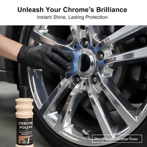 Chrome Cleaner & Scratch Remover Spray, Restores Car Wheels, Golf Clubs - Scratch Repair, Clean & Protect in One Step, All-in-One Clean, Shine & Protect, Easy and Quick Cleaning in Kuwait