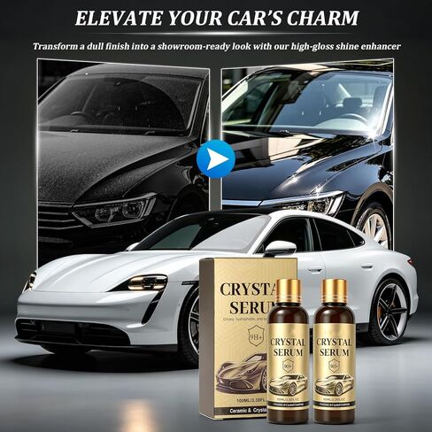 (قطعة واحدة) مصل PTZ Cristal سعة 100 مل - طلاء سيراميك الجرافين المتقدم للسيارات | جرافين 9H، طلاء السيارة ذو التأثير السريع النهائي للطلاء والزجاج والعجلات in Kuwait