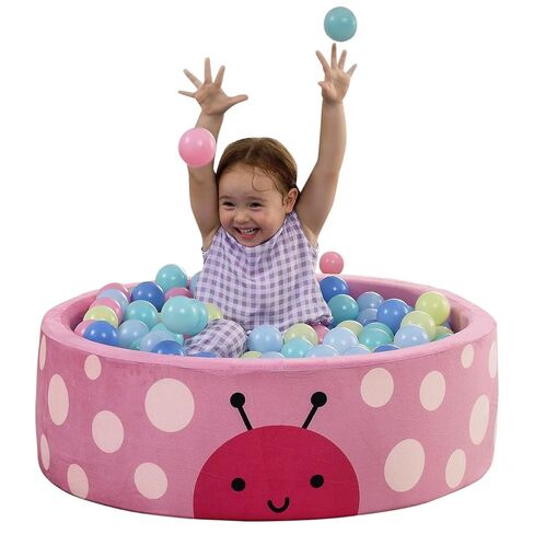 Delta Children Ladybug Soft Ball Pit with 50 Play Balls - Ball Pits for Toddlers, Soft Round Kiddie Baby Playpen Ball Pool for Kids, Ideal Gift, Pink in Kuwait