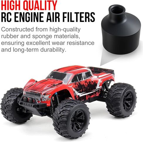 Tensso RC Engine Air Filter Sponge: Upgrade 2 Anti Foaming Filters and 2 Extra Sponges for 15-18cc, Remote Control Model Car Racing Cotton Nitro Spong Foam Cleaner for 1:10 HSP 02028 Replacement Parts in Kuwait