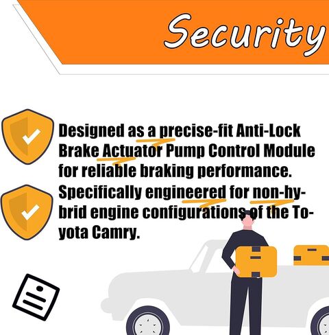 وحدة التحكم في مضخة ABS متوافقة مع Toyota Camry 2.4L 3.5L 2007 2008 2009 مشغل الفرامل المضادة للقفل استبدال المحرك غير الهجين # 0265800534 4405006070 44510-33130 44050-06070 44510-06060 0265800535 in Kuwait