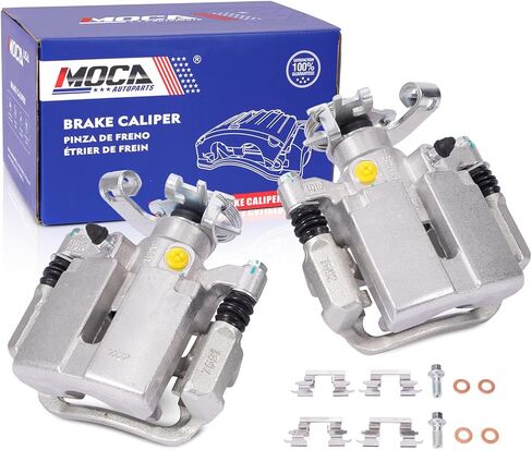 MOCA 2 قطعة فرجار الفرامل الخلفية مع دعامة متوافقة مع 2004-2012 لسيارة شيفروليه ماليبو، 2008-2010 HHR، 2005-2008 كوبالت، 2005-2010 لبونتياك G6، 2006-2009 لـ Saturn Aura in Kuwait