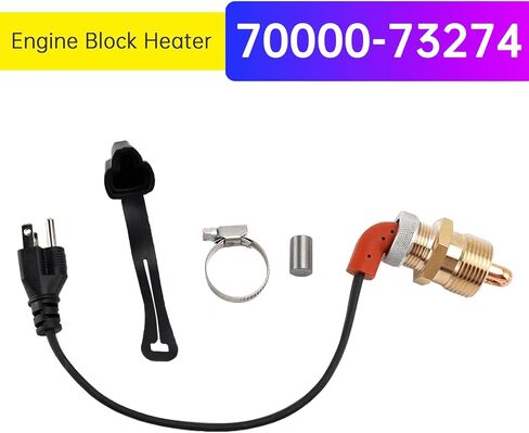 70000-73274 Engine Block Heater for Kubota B20, B26, B1550, B1550D, B1700, B1750, B2100, B2150, B2320, B2400, B2620, B3030, B5200D, B6200, B7200, B7500, B7510DN, B7510HSD 115V 400W in Kuwait