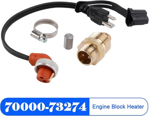 70000-73274 Engine Block Heater for Kubota B20, B26, B1550, B1550D, B1700, B1750, B2100, B2150, B2320, B2400, B2620, B3030, B5200D, B6200, B7200, B7500, B7510DN, B7510HSD 115V 400W in Kuwait