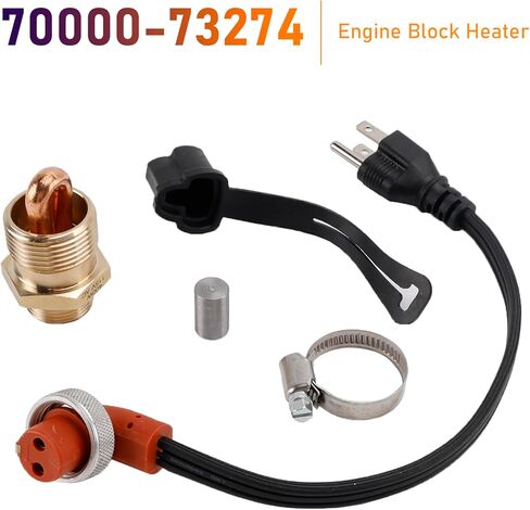Topteng 70000-73274 Engine Block Heater for Kubota B20, B26, B1550, B1550D, B1700, B1750, B2100, B2150, B2320, B2400, B2620, B3030, B5200D, B6200, B7200, B7500, B7510DN, B7510HSD 115V 400W in Kuwait