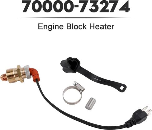 Topteng 70000-73274 Engine Block Heater for Kubota B20, B26, B1550, B1550D, B1700, B1750, B2100, B2150, B2320, B2400, B2620, B3030, B5200D, B6200, B7200, B7500, B7510DN, B7510HSD 115V 400W in Kuwait