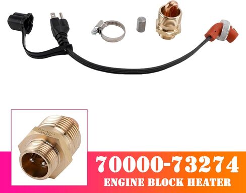 Topteng 70000-73274 Engine Block Heater for Kubota B20, B26, B1550, B1550D, B1700, B1750, B2100, B2150, B2320, B2400, B2620, B3030, B5200D, B6200, B7200, B7500, B7510DN, B7510HSD 115V 400W in Kuwait