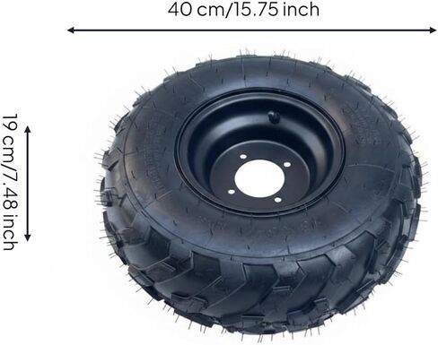 16x8-7 Go Go-Carts Wheel Tire Heavy Duty 16x8-7 Tire Wheel High Performance for Beach, Four-hole Black Wheel Hub And Tire Assembly 8.8 Inch in Saudi Arabia