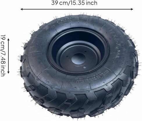 16x8-7 Go Go-Carts Wheel Tire Heavy Duty 16x8-7 Tire Wheel High Performance for Beach, Three-hole Black Wheel Hub And Tire Assembly in Kuwait