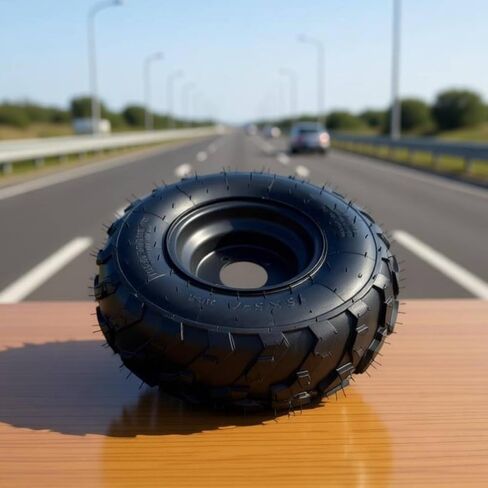 إطار عجلة Go Go-Carts مقاس 16 × 8-7 جزء رياضي عالي الأداء للشاطئ، محور عجلة أسود بأربعة فتحات ومجموعة الإطارات 8.8 بوصة in Kuwait