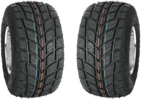 4-Pack 5'' Front & Rear Tubeless Tires with Front 10x4.50-5 and Rear 11x7.10-5 Wheels, 50mm Hub Mount, 17mm/24mm Hub Bore for Go Kart, ATV, Quad, 4-Wheeler in Kuwait
