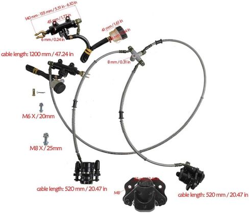 عجلات Go Kart مقاس 8 بوصات 18x9.50-8 ومجموعة محور تفاضلي خلفي 40 بوصة، محرك بدون فرش بقوة 48 فولت 1000 وات مع وحدة تحكم ومقياس ودواسة وفرامل لمركبة ATV UTV Drift Trike Quad Buggy 4 Wheeler in Kuwait