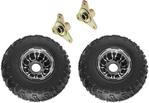 2 حزمة من إطارات ATV & Go Kart مقاس 16x8-7 بدون أنابيب مع إطارات 3 مسامير ومحاور محور خلفي 17T، عجلات متينة من 4 طبقات للطرق الوعرة للدراجة الرباعية والدراجات الصغيرة والعربات التي تجرها الدواب وعربة الجولف in Kuwait