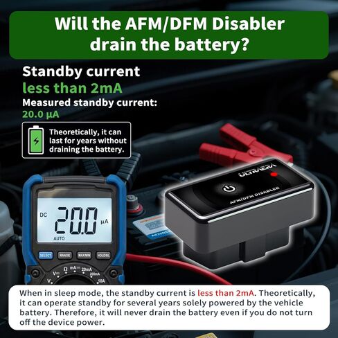AFM Disabler 5.3 Silverado Active Fuel Management حذف AFM/DFM Disabler مع التشغيل | زر إيقاف التشغيل متوافق مع محركات V6 وV8 GM (Chevy GMC Sierra GMC Yukon Cadillac Escalade إلخ) 4.3L 5.3L 6.0L 6.2L in Kuwait