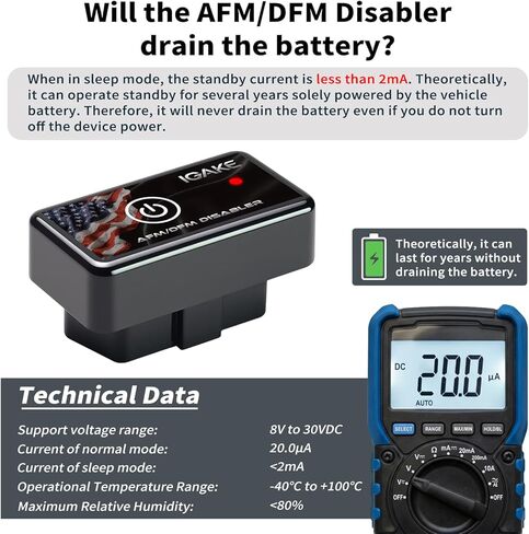AFM Disabler إدارة الوقود النشطة حذف AFM/DFM Disabler 5.3 سيلفرادو مع ON | زر إيقاف التشغيل متوافق مع محركات V6 وV8 GM (Chevy GMC Sierra GMC Yukon Cadillac Escalade إلخ) 4.3L 5.3L 6.0L 6.2L in Kuwait