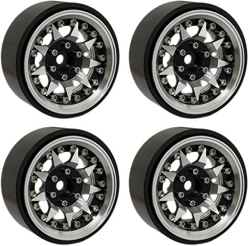 1.3 Beadlock Wheels Rims for SCX24 AX24 FCX24 TRX4M 1/24 1/18 Crawler Upgrade.(Negative Offset 6mm) in Saudi Arabia
