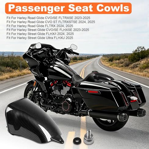 غطاء أغطية المقعد الخلفي ABS للركاب بليون مقعد منفرد متوافق مع Harley Davidson Touring CVO Road Glide ST FLTRXSTSE/CVO Street Glide FLHXSE 2024 2025 2026 in Kuwait