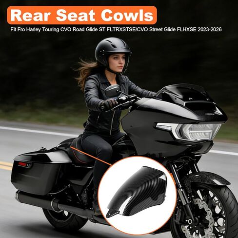 غطاء أغطية المقعد الخلفي ABS للركاب بليون مقعد منفرد متوافق مع Harley Davidson Touring CVO Road Glide ST FLTRXSTSE/CVO Street Glide FLHXSE 2024 2025 2026 in Kuwait