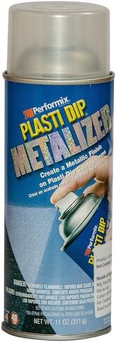 Plasti Dip Metalizer طلاء مطاطي متعدد الأغراض مسطح/فضي غير لامع، 11 أونصة. in Kuwait