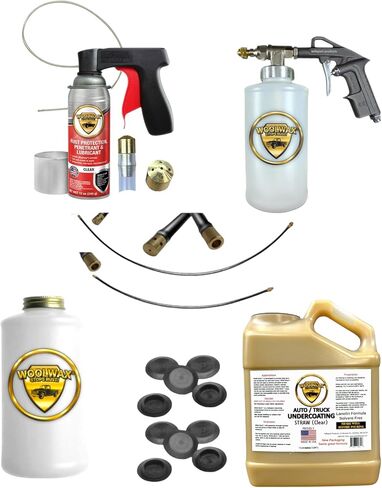 woolwax 1 Gallon Undercoating Kit Bundle w/PRO Gun & 2 Wands. Straw(Clear) Color. in Kuwait