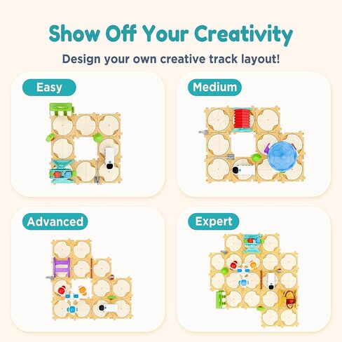 iPlay، iLearn 125 قطعة ألعاب لغز مسار السباق للأطفال من سن 3 إلى 5 سنوات، مجموعة لعب مسار السيارة اللغز للأطفال الصغار مع قطار كهربائي، لعبة تجميع العلوم والتكنولوجيا والهندسة والرياضيات، هدايا عيد ميلاد رائعة 4 6 7 8 سنوات صبي فتاة in Kuwait