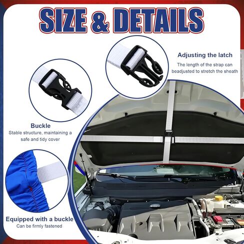 1 Pack Puerto Rico Flag Car Hood Cover 250th Anniversary Weatherproof Car Cover with Adjustable Elastic Straps 63 x 47 Inch Universal Fit Engine Shield for Trucks Suvs All Seasons Outdoor in Saudi Arabia