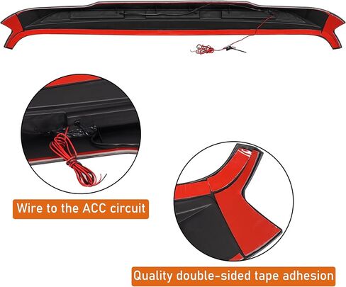 Hooke Road JL JT Hood Protector Bug Deflector Stone Guard with Amber Lights for 2018-2024 Jeep Wrangler JL & Gladiator JT Base Hood Models Only (Not for 2025+ Vehicle) in Kuwait