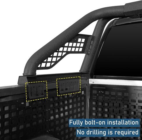 Hooke Road 22.1" High Roll Bar with LED Brake Lights for Full-Size Pickup Truck, F-150, Silverado 1500, Sierra 1500, Ram 1500, Tundra, Gladiator JT in Kuwait