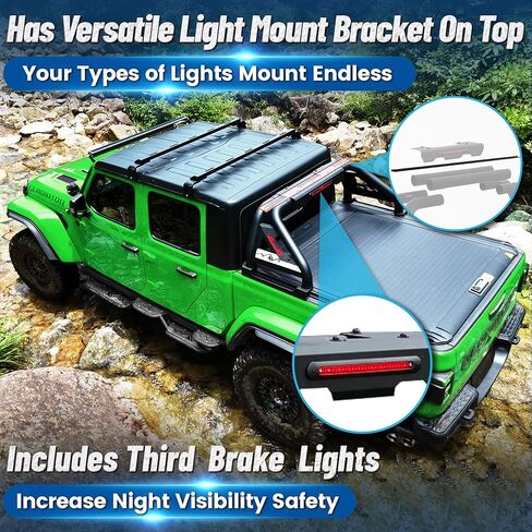 Adjustable Truck Roll Bar for Full Size Pickup Truck, Roll Bar for Truck Sport Bar Chase Rack with Brake Lights Compatible with Ford F-Series, Silverado, Sierra, Ram, Titan XD, Tundra in Kuwait