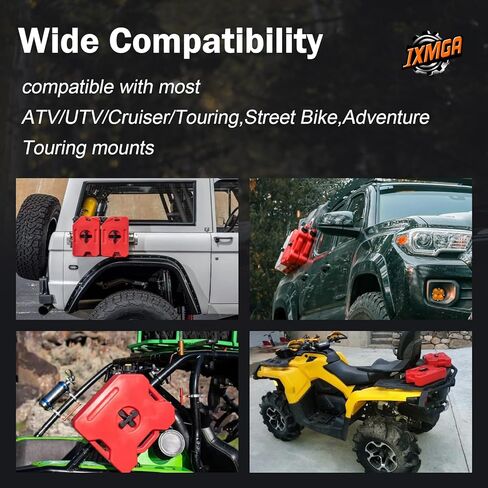 UTV Gas Can Roll Bar Mount مع قفل مفتاح لقفص لفة 1 بوصة 1.5 بوصة 1.75 بوصة 2 بوصة، حامل حزمة الوقود متوافق مع حزمة البنزين القياسية Rotopax وحزمة المياه Fuelpax القياسية، لشاحنة UTV ATV Jeep in Kuwait