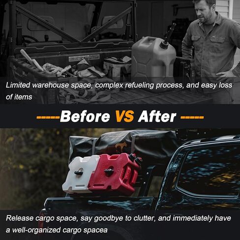 UTV Gas Can Roll Bar Mount مع قفل مفتاح لقفص لفة 1 بوصة 1.5 بوصة 1.75 بوصة 2 بوصة، حامل حزمة الوقود متوافق مع حزمة البنزين القياسية Rotopax وحزمة المياه Fuelpax القياسية، لشاحنة UTV ATV Jeep in Kuwait