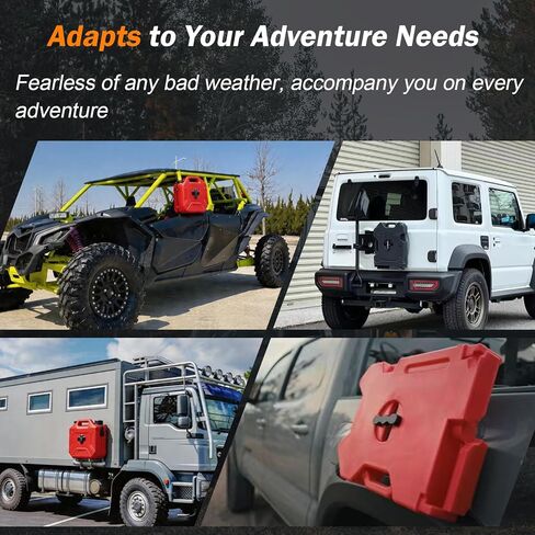 UTV Gas Can Roll Bar Mount مع قفل مفتاح لقفص لفة 1 بوصة 1.5 بوصة 1.75 بوصة 2 بوصة، حامل حزمة الوقود متوافق مع حزمة البنزين القياسية Rotopax وحزمة المياه Fuelpax القياسية، لشاحنة UTV ATV Jeep in Kuwait