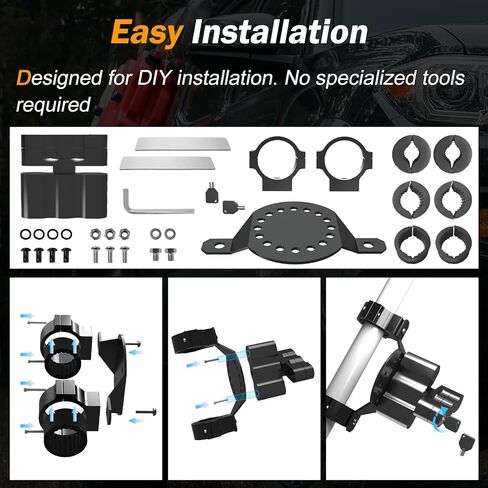 UTV Gas Can Roll Bar Mount مع قفل مفتاح لقفص لفة 1 بوصة 1.5 بوصة 1.75 بوصة 2 بوصة، حامل حزمة الوقود متوافق مع حزمة البنزين القياسية Rotopax وحزمة المياه Fuelpax القياسية، لشاحنة UTV ATV Jeep in Kuwait