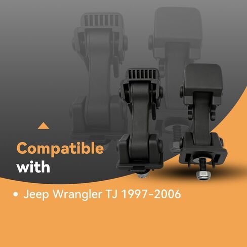 مزلاج غطاء محرك السيارة Dskoiph مع دعامة متوافقة مع Jeep Wrangler TJ 1997-2006 in Kuwait