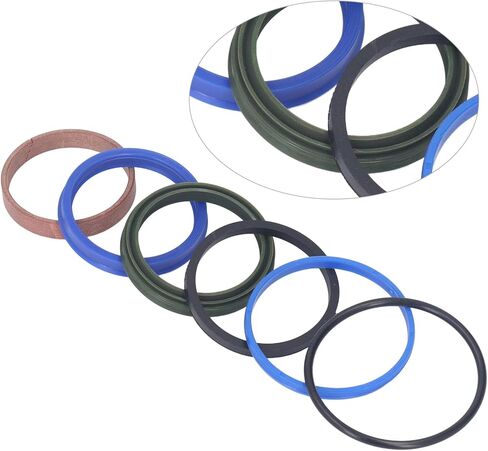 Luocute Steering Cyr Seal Kit, High Strength Wear Resistants Rubber Material with Excellent Dustproofing Sealing Performance, for E16 20 335 H12 16 18 20 350 E15 16 18 322 Model in Kuwait