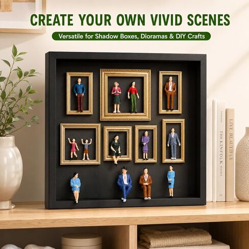 1: 30 Scale Mini People Figurines - 14pcs Sitting and Standing Miniature People Figurines Little Plastic Figurine for Miniature Scenes in Kuwait