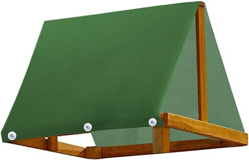 غطاء بديل لمظلة مجموعة التأرجح، 43 بوصة × 90 بوصة (109 × 228 سم) قماش أكسفورد 600D مع طلاء PVC، قماش سقف الظل الخارجي لهياكل الفناء الخلفي الخشبية، يتضمن 6 براغي (أخضر داكن) in Kuwait