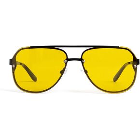 TrueDark Daylights Amber Blue Light Blocking Glasses to Reduce Eye Strain & UV Glare, for Men & Women, Computer Screen, Gaming, TV, Phone, Transition Bel-Air Aviator Sunglasses by Dave Asprey in Saudi Arabia
