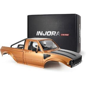 INJORA IR60-10 Hard Body with Interior & Bed Cage for 1/10 RC Crawler (Orange) in Kuwait