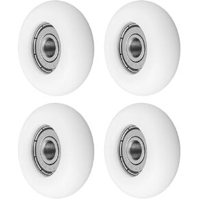 Nylon Roller Idler Bearing Pulley with 626Z, 30mm OD 6mm ID 9mm Thick, Smooth Sliding Wheel Furniture Hardware Door, White, 4 Pack in Saudi Arabia