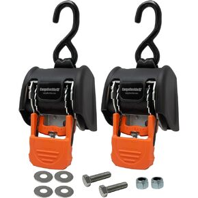 CargoBuckle G3 Bolt على أحزمة سقاطة قابلة للسحب شديدة التحمل، قوة كسر 3500 رطل، ربطات عنق للسيارات مقاس 2 بوصة × 6 أقدام للشاحنات، وأشرطة مقطورة البضائع لـ ATV وSxS، عبوتان in Kuwait