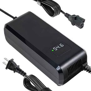 54.6V 4A Lithium Battery Charger for Tuttio Soleil01 48V 21Ah Lithium-Ion Battery，48V 4Amp Fast Charger Power Adapter with Display Screen Showing Real-time Voltage, Auto-Stop When Fully Charged in Saudi Arabia