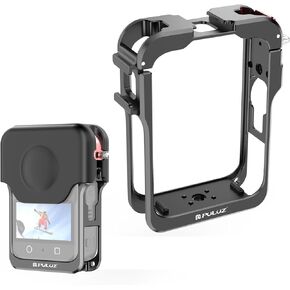 PULUZ Insta 360 X4 Cage Rig Housing Frame Protective Metal Case Full Body Protector Cover Case with Lens Cap for Insta360 X4 Lens Guards Sports Camera Accessories in Kuwait