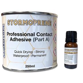 لاصق لاصق Stormoprene 250 مل - مع منشط 10 مل لإصلاحات الهيبالون - علاج سريع، لاصق عالي القوة لربط أي شيء تقريبًا in Kuwait