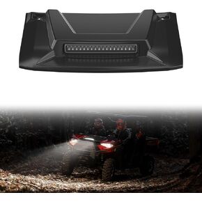 Hood Scoop with LED Spotlight Fit for Polaris Ranger XP 1000 2018-2024, Durable Sport Front Turbo Hood Cover with Bright Auxiliary Lights for Ranger 1000 XP Crew 2018-2024 Accessories in Kuwait