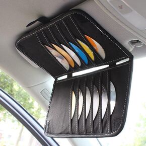 Car CD Holder Storage Case, Car Truck SUV Visor Organizer with Free Napkins, Personal Belonging and Registration, Document, Ticket Storage Pouch and 14 Pocket CD in Kuwait